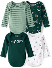 Baby Boys Fox Bodysuit 4-Pack