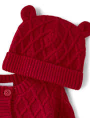 Ensemble 2 pièces pull en maille torsadée pour bébé fille