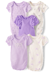 Baby Girls Floral Bodysuit 5-Pack