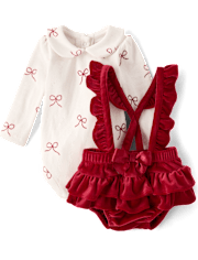 Baby Girls Ruffle Bubble Skirt 2-Piece Playwear Set