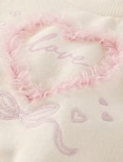 Baby Girls Mesh Heart 2-Piece Playwear Set