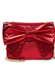Sac à nœud surdimensionné métallisé pour fille