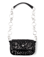 Girls Sequin Heart Chain Bag