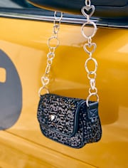 Girls Sequin Heart Chain Bag