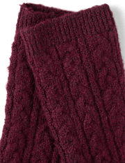 Ensemble 2 pièces en tricot torsadé orné de bijoux pour fille, idéal pour temps froid