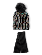 Girls Sequin Striped 2-Piece Cold Weather Set