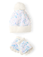 Girls Sequin 2-Piece Cold Weather Set