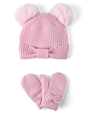 Toddler Girls Bow 2-Piece Cold Weather Set
