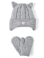 Toddler Girls Cat 2-Piece Cold Weather Set