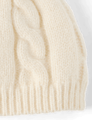 Baby Girls Bow Cable Knit 2-Piece Cold Weather Set