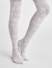 Girls Bow Microfiber Tights