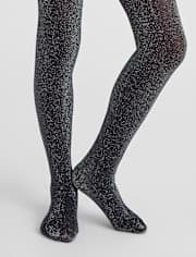 Lot de 2 collants en microfibre à nœud scintillant pour fille