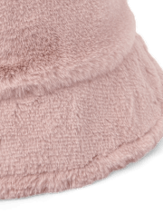 Girls Faux Fur Bucket Hat