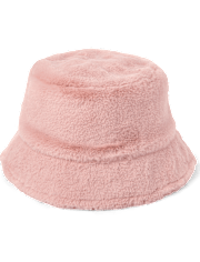 Girls Faux Fur Bucket Hat