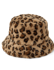 Girls Faux Fur Bucket Hat
