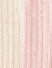 Lot de 2 collants en maille torsadée pour petite fille