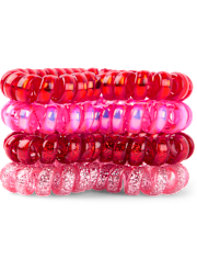 Girls Heart Coil Bracelet 4-Pack