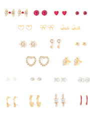 Girls Heart Earrings 20-Pack