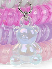Lot de 4 bracelets spirales Candy Bear pour filles