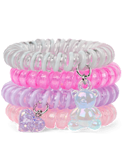 Girls Candy Bear Coil Bracelet 4-Pack