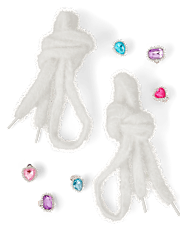 Girls Jeweled Shoe Charm 8-Pack
