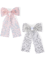Girls Sequin Bow Hair Clip 2-Pack