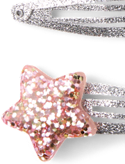 Girls Glitter Heart Hair Clip 10-Pack