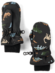 Toddler Boys Print Ski Mittens