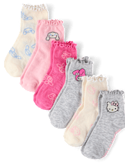 Girls Hello KittyÂ® And Friends Midi Socks 6-Pack