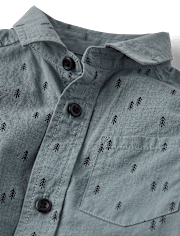 Baby And Toddler Boys Holiday Poplin Button Up Shirt