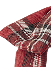 Girls Plaid Satin Bow Headband