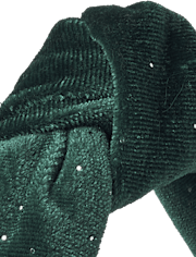 Girls Velour Top Knot Headband