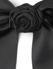 Girls Satin Rosette Bow Hair Clip 2-Pack