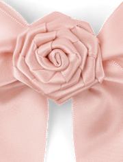 Girls Satin Rosette Bow Hair Clip 2-Pack