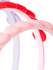 Girls Heart Headband 3-Pack