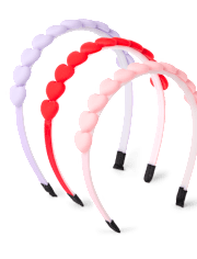 Girls Heart Headband 3-Pack