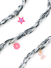 Girls Braided Faux Hair Tinsel Hair Tie