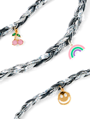 Girls Braided Faux Hair Tinsel Hair Tie