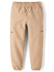Boys Zip Cargo Cozy Tech Pull On Jogger Pants