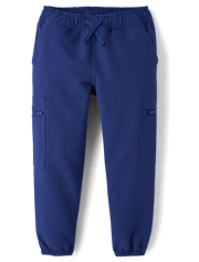 Boys Zip Cargo Cozy Tech Pull On Jogger Pants
