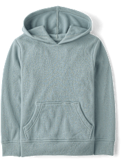 Kids Plush Winter Waffle Thermal Hoodie
