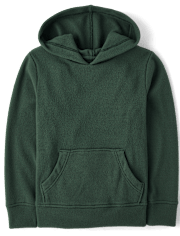 Kids Plush Winter Waffle Thermal Hoodie