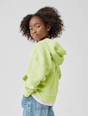 Kids Garment Dyed Premium Fleece Hoodie