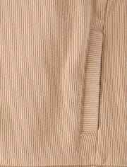 Sweat à capuche côtelé en daim pour enfants