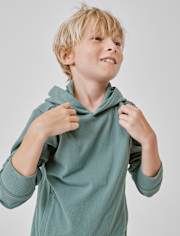 Kids Sueded Rib Hoodie