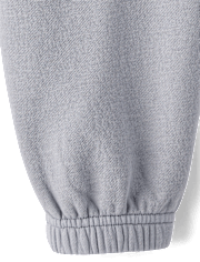 Pantalon de jogging en polaire de qualité supérieure teint en pièce pour enfants