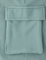 Pantalon de jogging cargo côtelé en daim pour enfant