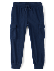 Kids Sueded Rib Cargo Jogger Pants