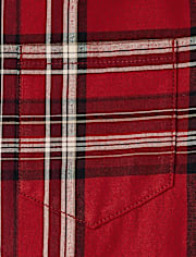 Boys Plaid Poplin Button Up Shirt