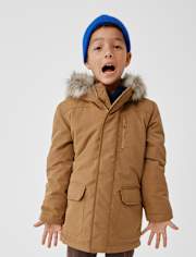 Kids Microfleece Lined Utility Parka Jacket